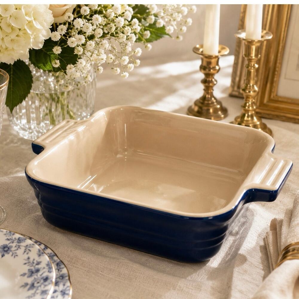 Le Creuset Cobalt Blue 6in Square Baking Stoneware Casserole Dish